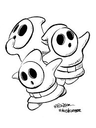 Free printable simple shy guy coloring page, easy to print from any device and automatically fit any paper size. Matt Nelson Art Nesvember 7 Shy Guys I Cannot Get Enough Of