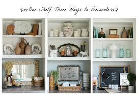 Shelves Decorated Three Ways Curious Details Bookshelf Decor Decorating Shelves Decor