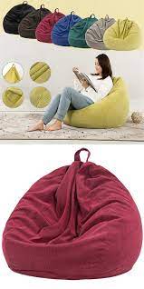 70x80cm pinstripe corduroy yellow bean bag chair covers home living room indoor big bean bag covers bean bag chair covers bean bag chair bean bag covers