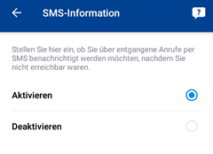 1 1 Hilfe Center Sms Uber Verpasste Anrufe Deaktivieren Aktivieren