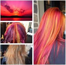 Sunset Styling For Your Hair Pinwheel Hair Color Hair Color Techniques Sunset Hair