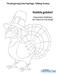 Months of the year hedgie coloring pages: Thanksgiving Printable Coloring Page Talking Turkey Worksheets Printables Scholastic Parents