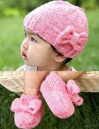 Bow Accent Set Patterns Yarnspirations Baby Hats Knitting Baby Knitting Patterns Knitting