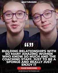 Paige Bueckers said she wants to enjoy her time at the USABWNT and build  relationships ❤️ “I just remember being a young kid at USA, like there was  so much angst, anxiety