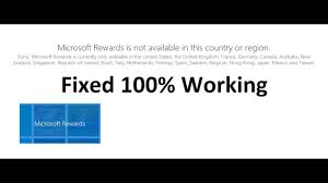 Maybe you would like to learn more about one of these? Microsoft Rewards Is Not Available In This Country Or Region Fixed Youtube