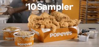 What comes in the $10 box at Popeyes Chicken?