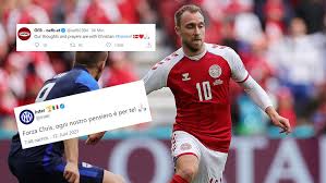 Denmark midfielder christian eriksen collapses during euro 2020; Reaktionen Fussball Welt Betet Fur Kollabierten Christian Eriksen Fussball Euro 2020 Gruppe B