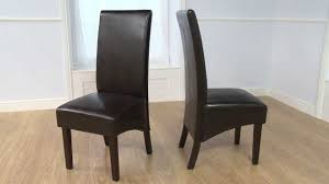 dakota dark faux leather dining chair