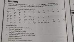 We did not find results for: 2 Tembang Pucung Kedadeyan Pirang Gatra 3 Kepriye Guru Wilangan Lan Guru Lagune 4 Apa Tegese Brainly Co Id
