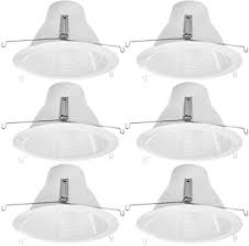 Whether you choose fixtures with standard line voltage, low voltage halogen, or fluorescent fixtures, the basic sizes are choose recessed reflectors when you want the most light from a fixture, or install white or black baffle trims to focus and direct light or reduce glare. Recessed Lighting Trims Amazon Com Lighting Ceiling Fans Recessed Lighting