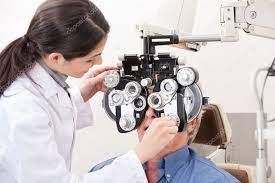 Optometrist Doing Sight Testing Stock Photo Affiliate Sight Optometrist Testing Photo Ad Eye Doctor Eye Exam Optometrist