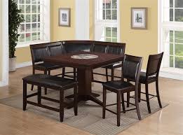Shop for bench corner dining table online at target. Harrison 4 Piece Corner Counter Height Dining Set In Warm Brown Finish By Crown Mark 2726 4