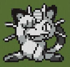 Made with hama beads and pyssla. Meowth Red Pokemon Sprite By Mckiath On Deviantart