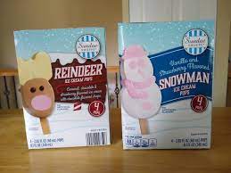 Sundae Shoppe Reindeer And Snowman Ice Cream Pops Aldi Reviewer Ice Cream Pops Sundae Christmas Tree Ice Cream