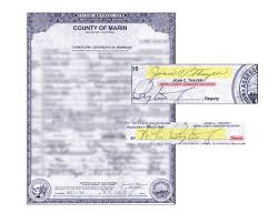 County Of Marin License And Certificate Of Marriage Signed By Joan C Thayer Marriage Signs Vital Records Social Security Card