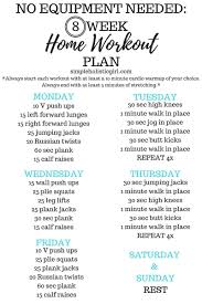 8 Week Home Workout Plan At Home Workout Plan Step