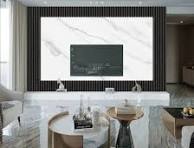 Foshan Luxury White Marble Rock Plate Sintered Stone Background Wall Large  Size Porcelain Slab for Living Room Wall
