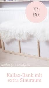 Ein Einfaches Diy Fur Eine Gemutliche Stabile Bank Mit Viel Extra Stauraum Perfekt Fur Kleine Wohnungen Und Vo Ikea Hacken Kinder Kallax Regal Stauraum Ideen