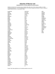 Fillmore's case grammar into a complex, intricate array of interwoven grammatical concepts with ideas inspired by countless hours studying texts in theoretical linguistics, cognitive grammar, psycholinguistics, language acquisition. Adverbs Of Manner List Pdf