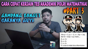 Video pembahasan soal tes akademik bintara polri 2020 bidang matematika ini wajib kalian tonton jika kalian sedang akan menghadapi ujian tes masuk bintara polri 2020. Soal Tes Polri 2021 Matematika Pembahasan Dan Cara Cepat Youtube