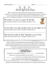 Grammar Notes Direct Object Pronouns In Spanish Learning Spanish Spanish Classroom Activities Spanish Classroom