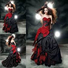 Dark Fashion Wedding Gowns For The Horror Loving Bride Horror Movie News And Reviews Wedding Dresses Taffeta Red Ball Gowns Black Wedding Dresses