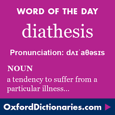 Diathesis Definition Of Diathesis In English From The Oxford Dictionary Unusual Words Writing Words Words