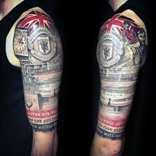 Manchester United Fc Tattoo Ideas Designs Images Sleeve Arm Quotes Football