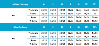 Adidas T Shirt Size Chart India Www Bedowntowndaytona Com