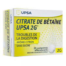 2,000g qsp un comprimé effervescent. Citrate De Betaine Harakameds