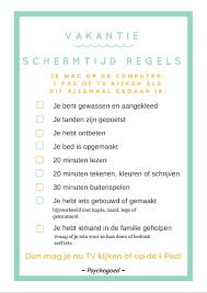 Regels Voor In De Vakantie Voor Kinderen Schermtijdregels Voor In De Zomervakantie Voor De I Pad Tv Tablet Of C Kinderen Klusjes Voor Kinderen Voor Kinderen