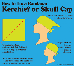How should i wear a bandana? How To Tie A Bandana As A Kerchief Or Skull Cap