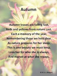 A Poem At The Joy And Marvel Of Autumn Herbst
