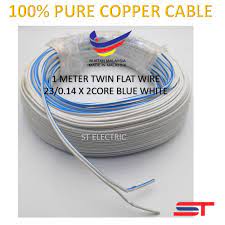 One of the first things you need to find out is what these cable types are used for in different projects, and know where has low price 10mm twin and earth cable for sale. 1 Meter Twin Flat Cable 23 0 14 X 2 Core Blue White 100 Pure Copper Cable Pvc Insulated Non Sheathed Twin Flat Wire Shopee Malaysia