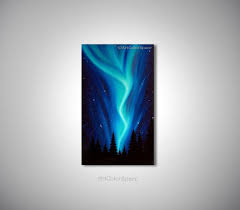 Valentine S Day Sale Northern Lights Art Galaxy Painting Etsy In 2021 Galaxy Painting Northern Lights Art Northern Lights Painting