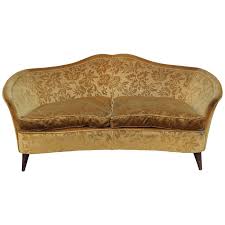 Our biggest curved sofas are capable to comfortable. 1950s Modern Curved Italian Loveseat Settee In Vintage Gold Floral Velvet At 1stdibs