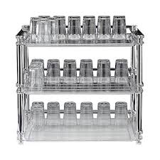Discover branded beer glasses and more. Amazon Com Professional Bar Kitchen Wine Beer Juice Cocktail Glass Glasses Rack Cabinet Storage Stand Countertop Or Under Bar Polycarbonate 3x Shelves Stainless Steel Rods 1 Industrial Scientific