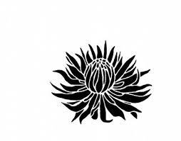 King Protea Tattoo Google Search Flower Stencil Floral Stencil Flower Wall Stencil