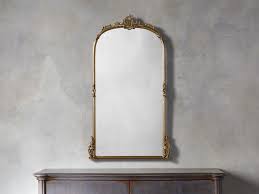 Untrammelife gold rectangular vanity wall mirror, large rectangle mirror with brushed metal frame, gold antique brass mirrors for wall decor hangs horizontal or vertical (24 x 36) $136.98. Amelie Wall Mirror In Gold Arhaus