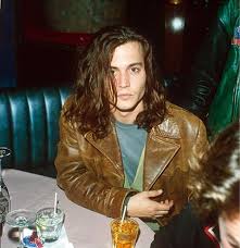 Johnny Depp 90s How His Hair Is And The Clothes And A Little Bit The Face Young Johnny Depp Johnny Long Hair Styles