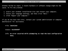 0Xc000000F: Error Attempting To Read The Boot Configuration Data