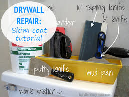How To Fix And Skim Coat Damaged Drywall Drywall Repair Diy Home Repair Repair