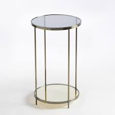 Danpinera end table, side table metal waterproof small circular bedside table with round removable tray for living room bedroom bathroom balcony and office (milky white) 4.6 out of 5 stars 1,207 $35.99 $ 35. Ulupna Round Bedside Table Side Table In Brass Glass Aged Brass Am Pm La Redoute