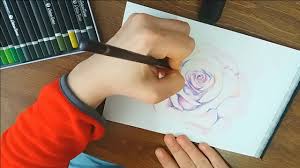 Pare complicat doar la prima vedere. Trandafir Desen Cu Creioane Colorate Video Cristina Picteaza