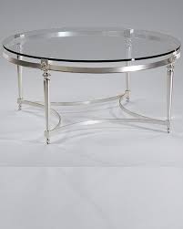 Coffee Tabbles Solid Cast Brass Round Coffee Table With Polished Nickel Finish And Clear G Round Glass Coffee Table Round Coffee Table Glass Top Coffee Table