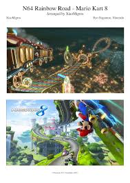 Última carrera de la cuarta copa a 150cc de mario kart 64. N64 Rainbow Road Mario Kart 8 Sheet Music For Trumpet In B Flat Violin Drum Group Saxophone Alto More Instruments Mixed Ensemble Musescore Com