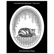 Modern patterns and vintage transfers; Cross Stitch Meets Blackwork Relaxation Group Rate Berlin Embroidery Designs