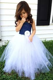 Navy Blue And White Flower Girl Wedding Tutu Dress Flower Girl Dresses Tutu Flower Girl Dresses Blue Navy Blue Flower Girl Dresses