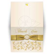 In addition to compiling them in a memorable wedding photo album, pick a photo to use in a personalized thank you card. Thank You Card 50th Wedding Anniversary Ivory Gold Floral Photo Printed Bow Folded