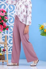 Pantalon large (Pantalons Grandes tailles) pour femme - Couleur vieux rose  - Prêt à porter et accessoires sur Musulmane.fr